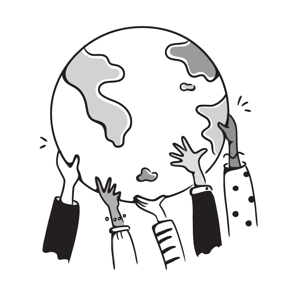 世界を支えるイラスト